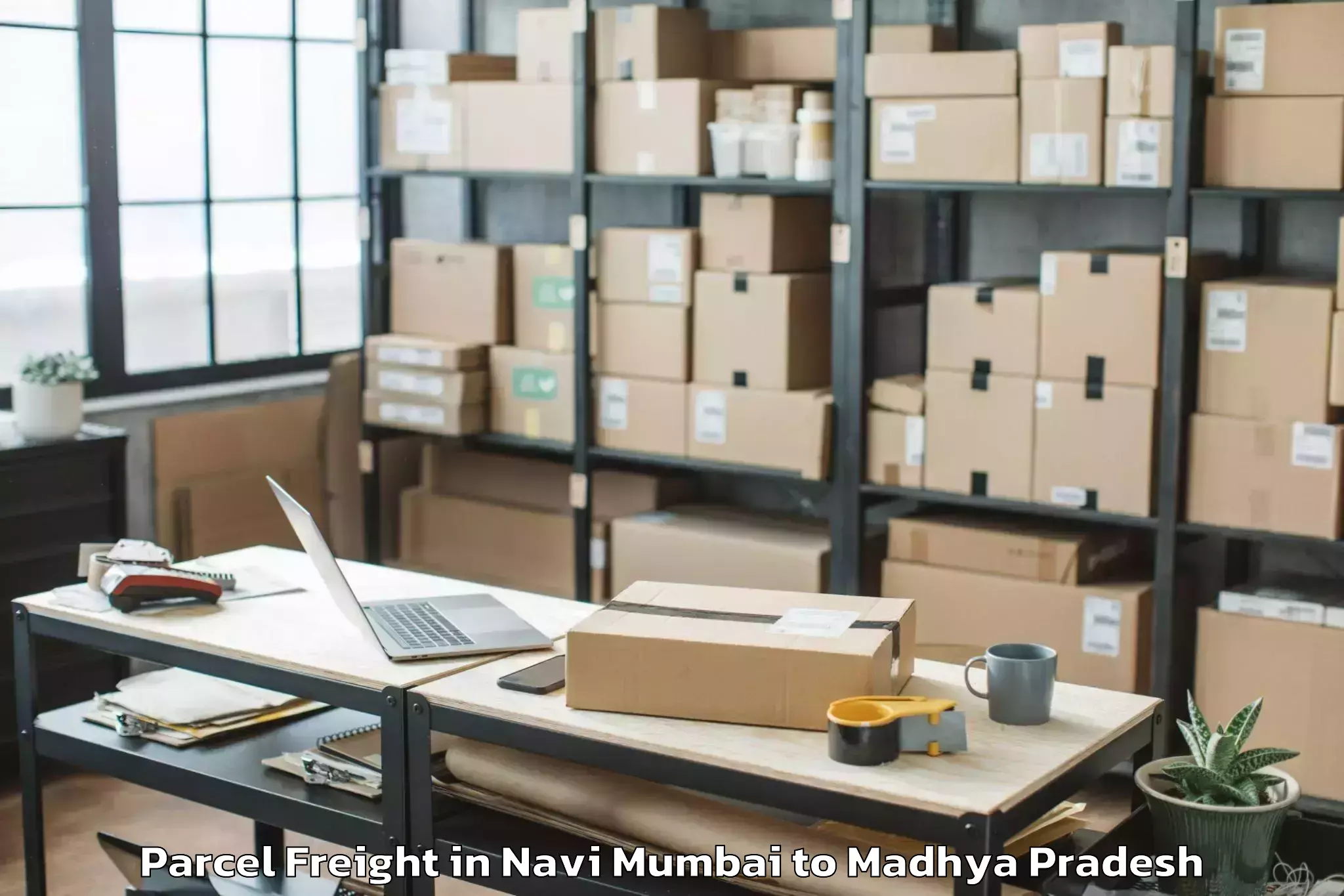 Navi Mumbai to Gyaraspur Parcel Freight Booking